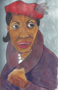 Sketch portrait of Zora Neale Hurston