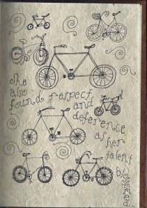 'bike sketch' copyright Kate Forman 2014
